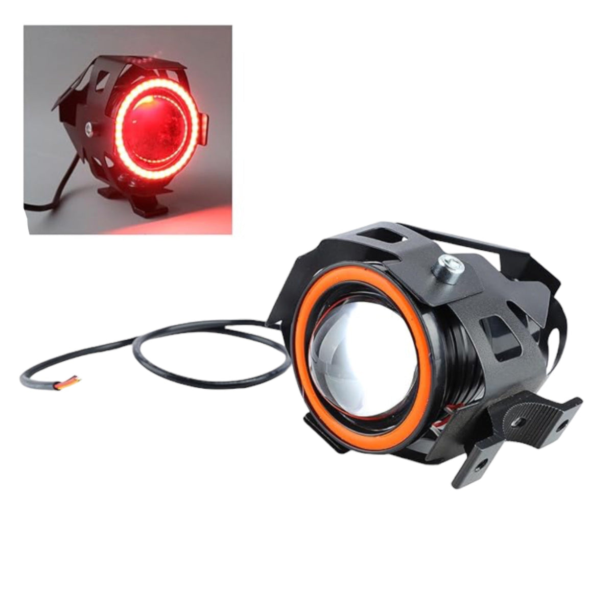 Faro auxiliar LED para moto con lupa y ojo de ángel MTC027 - foto 2
