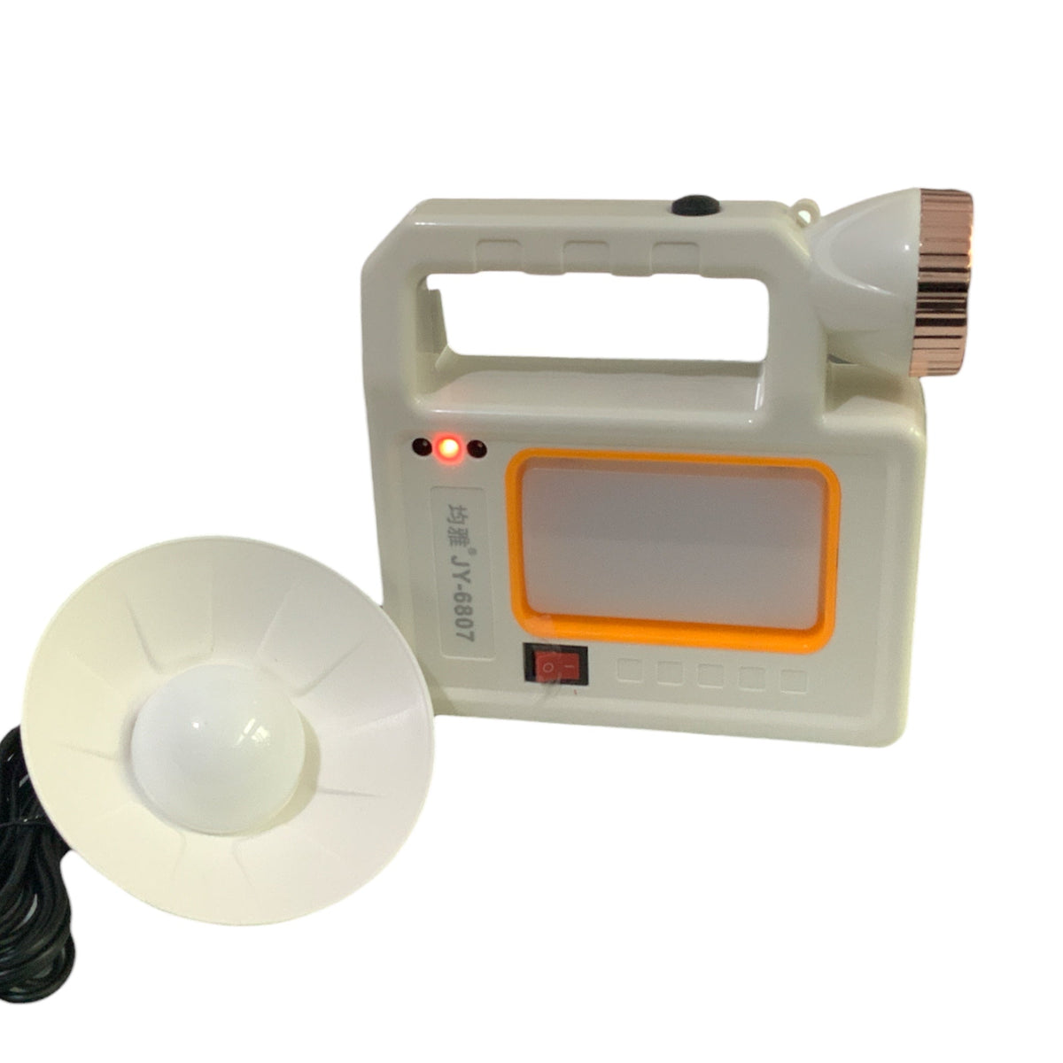Linterna LED solar recargable de dos modos con foco alterno DT6807