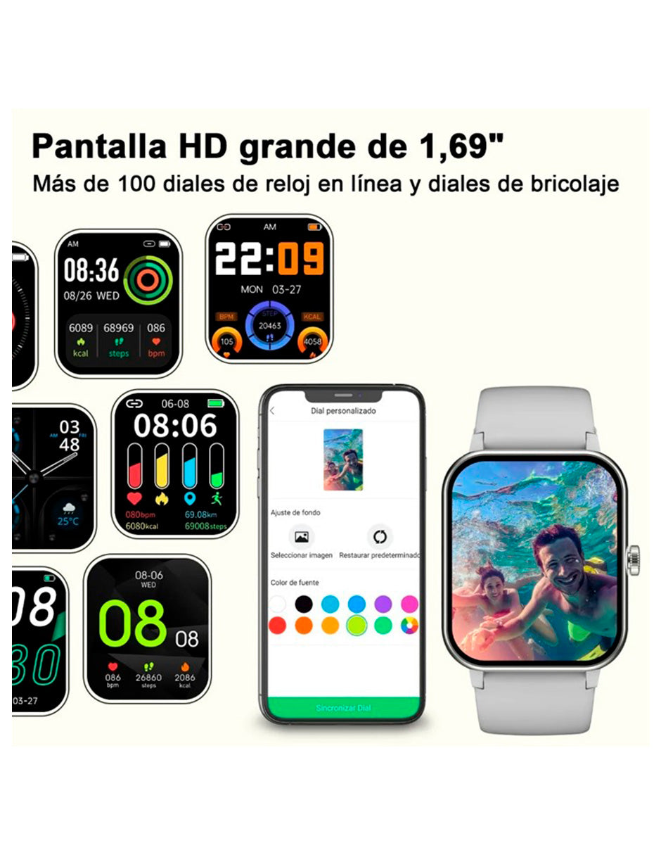 Reloj Inteligente R3 Pro Unisex Deportivo Pantalla HD