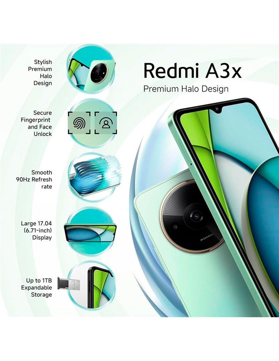 Smartphone Redmi A3x Dual SIM 128 GB verde 4 GB RAM Verde