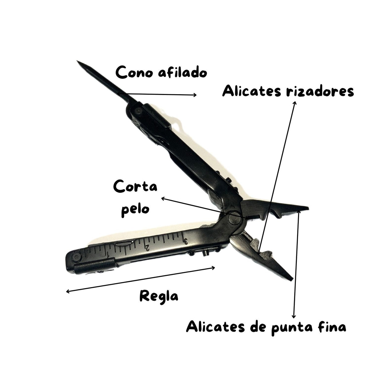 Pinza multiherramienta 13 en 1 plegable con funda SN197 - foto 5