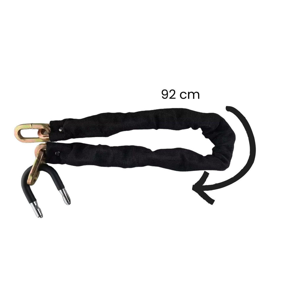Candado de cadena gruesa de 92 cm para moto, bici y portón - foto 2
