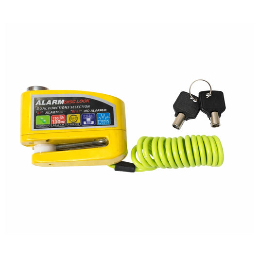 Candado de disco con alarma de 130 dB y sensor de movimiento, push-to-lock