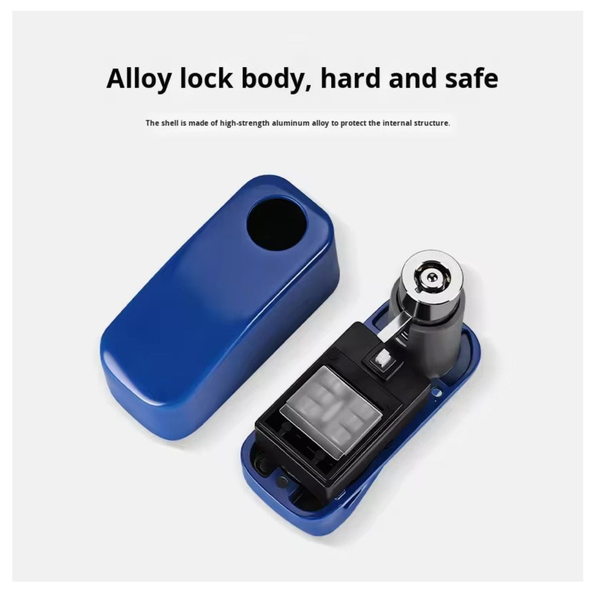 Candado de disco con alarma de 130 dB y sensor de movimiento, push-to-lock - foto 3
