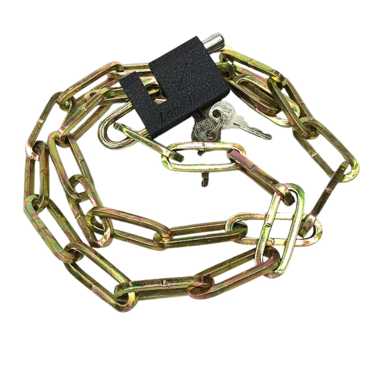 Kit de cadena reforzada con candado para moto, bici, portón y reja