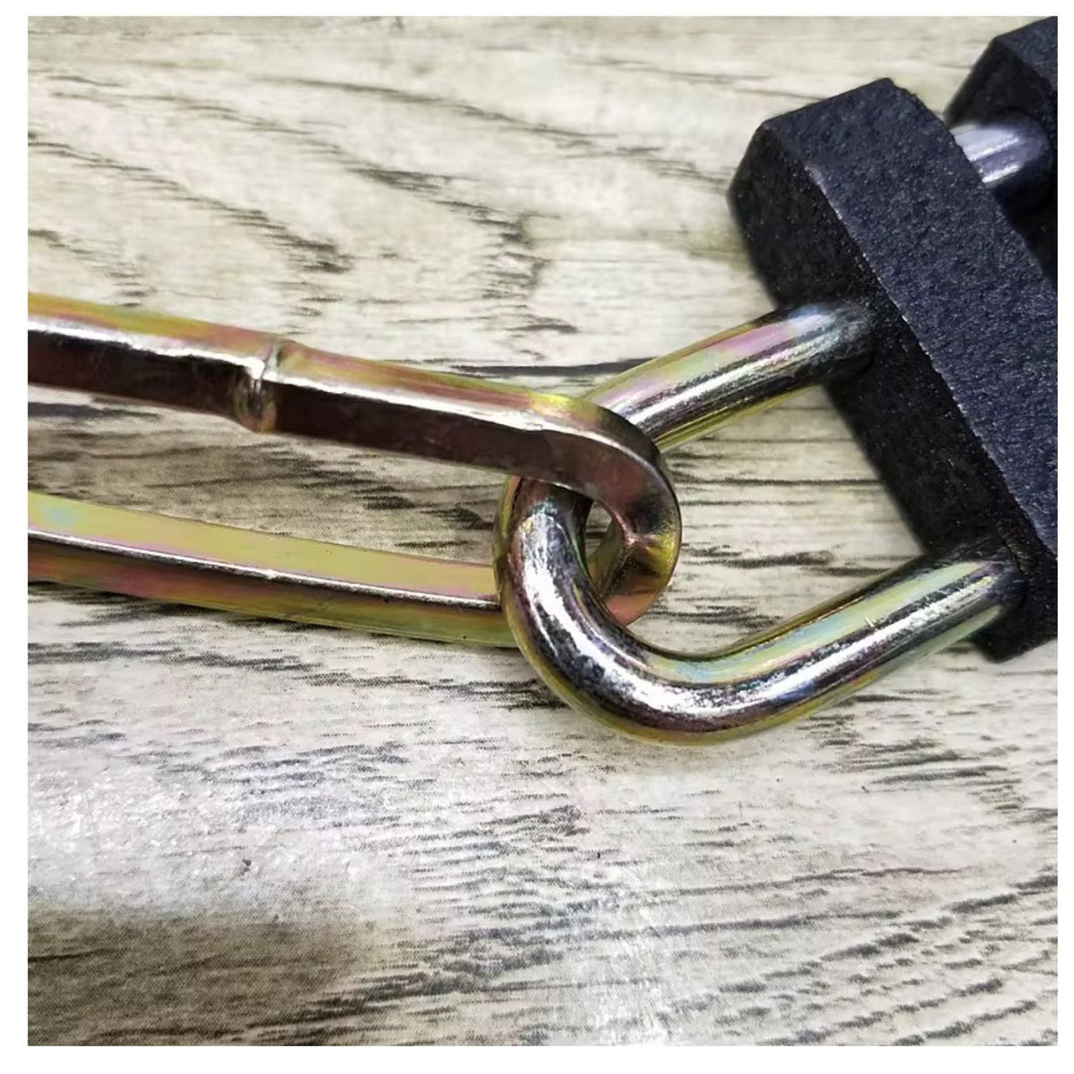 Kit de cadena reforzada con candado para moto, bici, portón y reja - foto 4