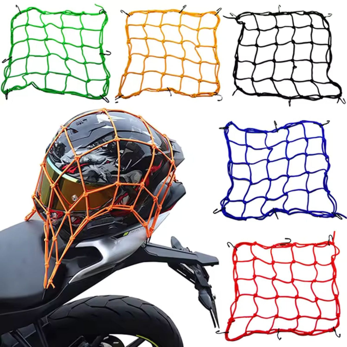 Red elástica tipo pulpo para asegurar equipaje en moto - foto 2