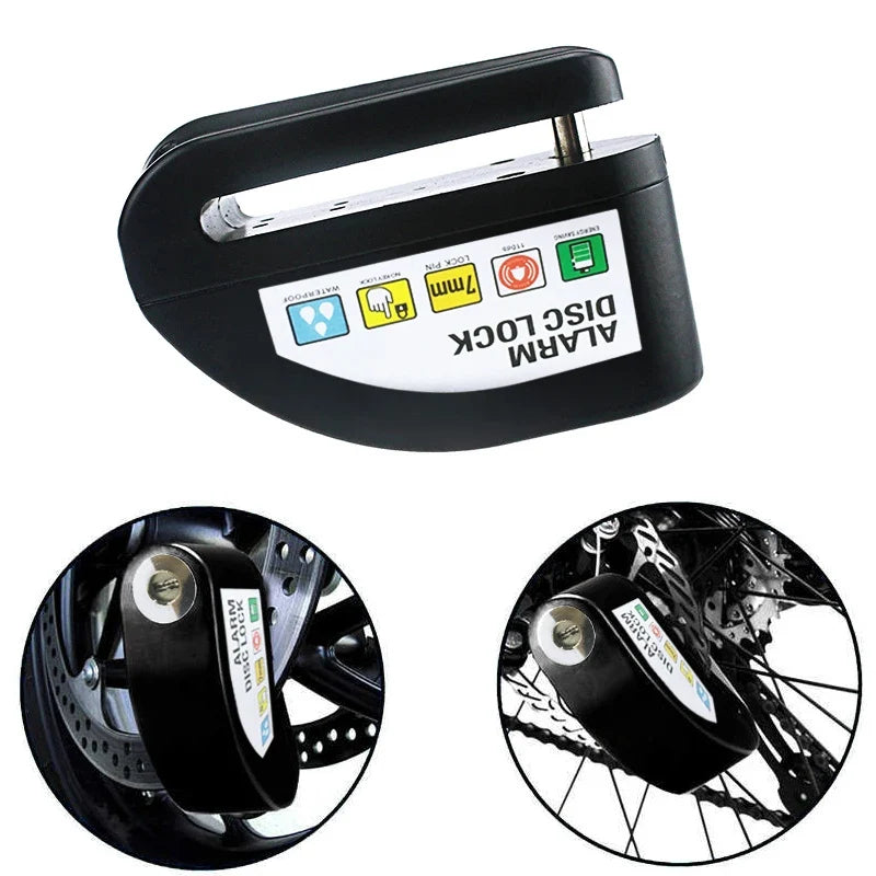 Candado de disco para moto con alarma y resistencia al agua S5054 - foto 2