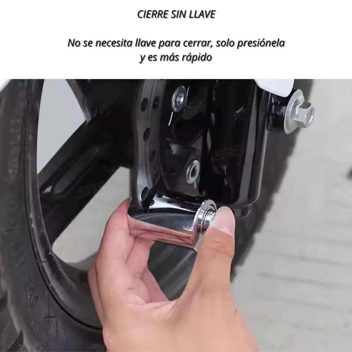 Candado de disco de freno con cierre a presión y 2 llaves tubulares - foto 3