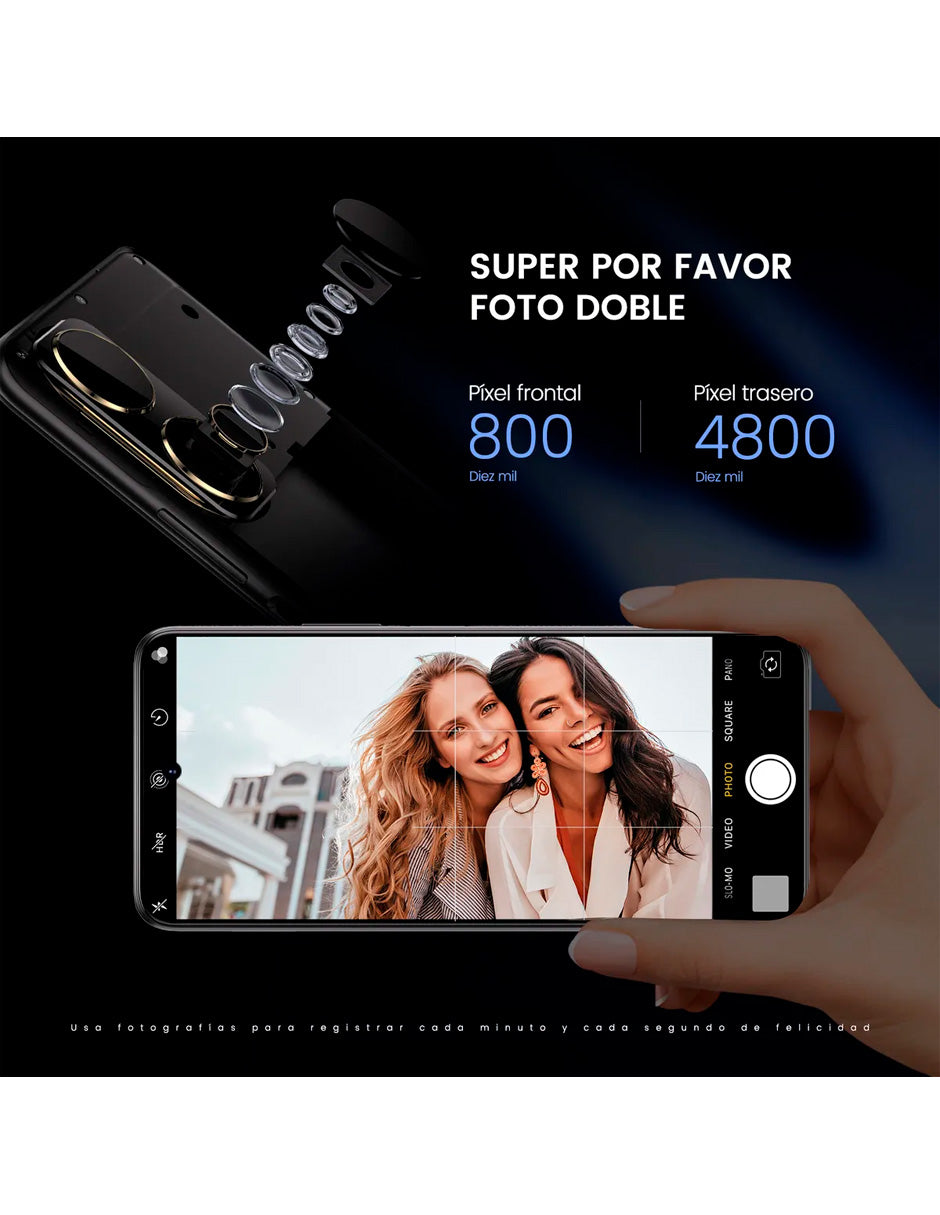 SmartPhone S6206 con 8 GB de RAM y 256 GB de ROM Dual SIM negro