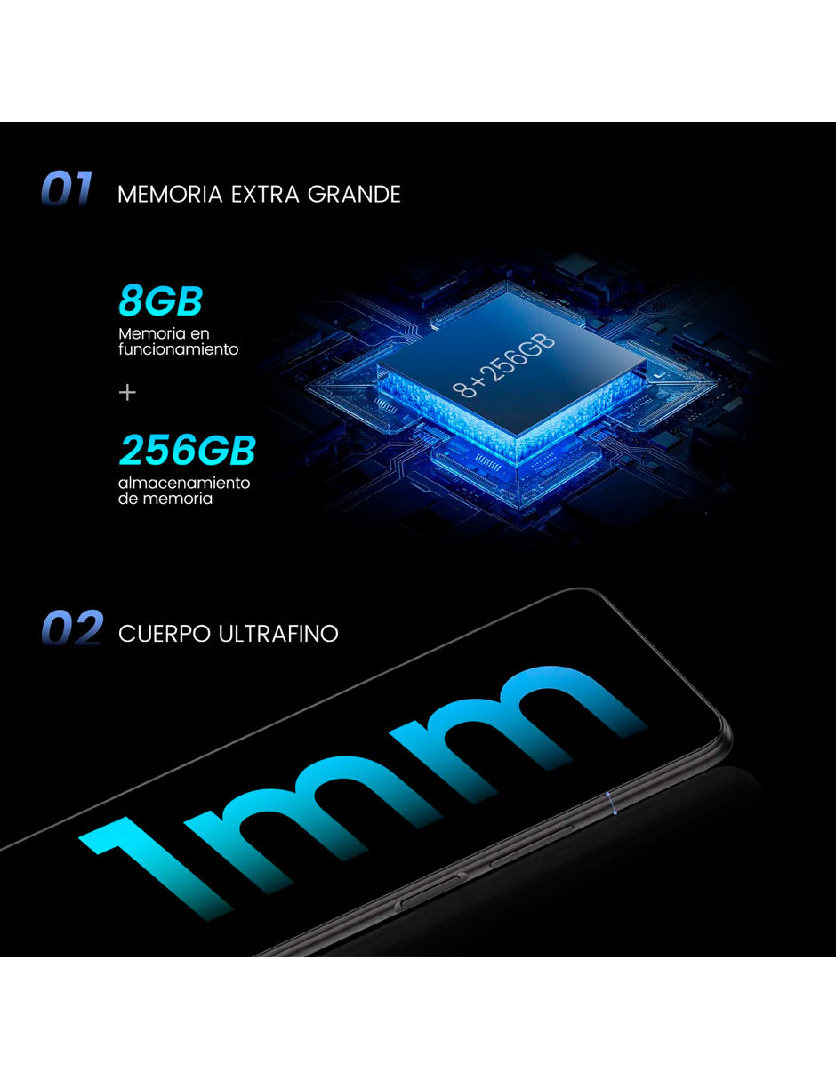 SmartPhone S6206 con 8 GB de RAM y 256 GB de ROM Dual SIM negro