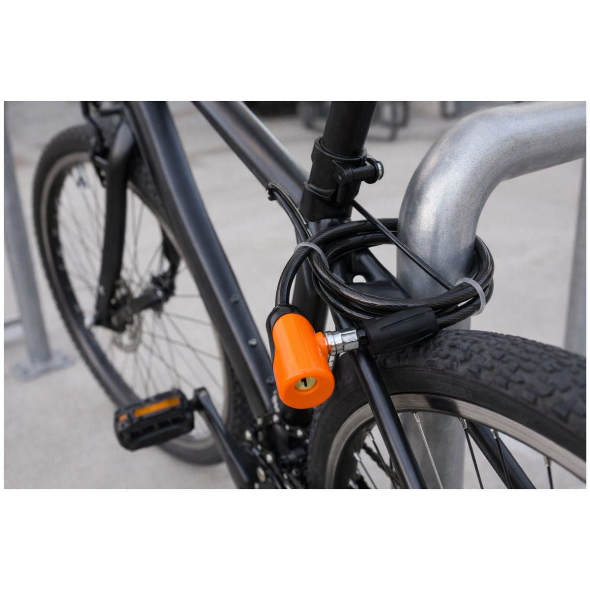 Candado de cable espiral reforzado con llave para bici, scooter y moto - foto 5