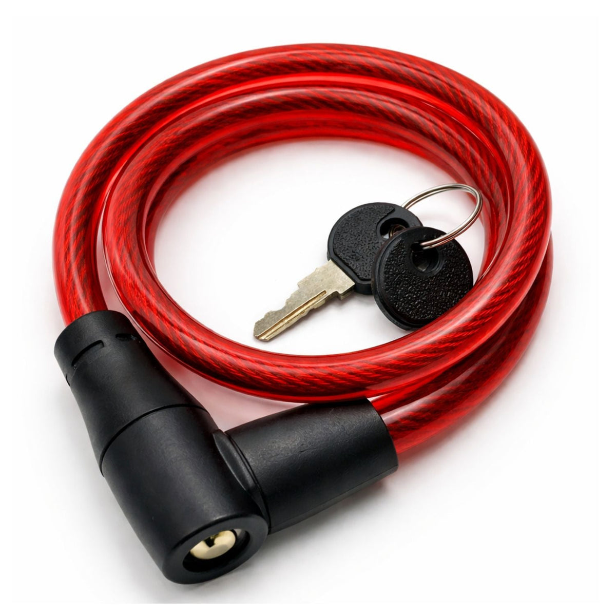 Candado de cable espiral reforzado con llave para bici, scooter y moto - foto 4