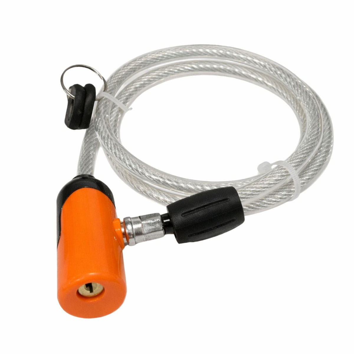 Candado de cable espiral reforzado con llave para bici, scooter y moto