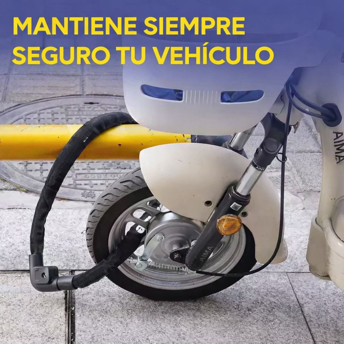 Candado de cable reforzado de 120 cm y 22 mm para moto y bici - foto 8