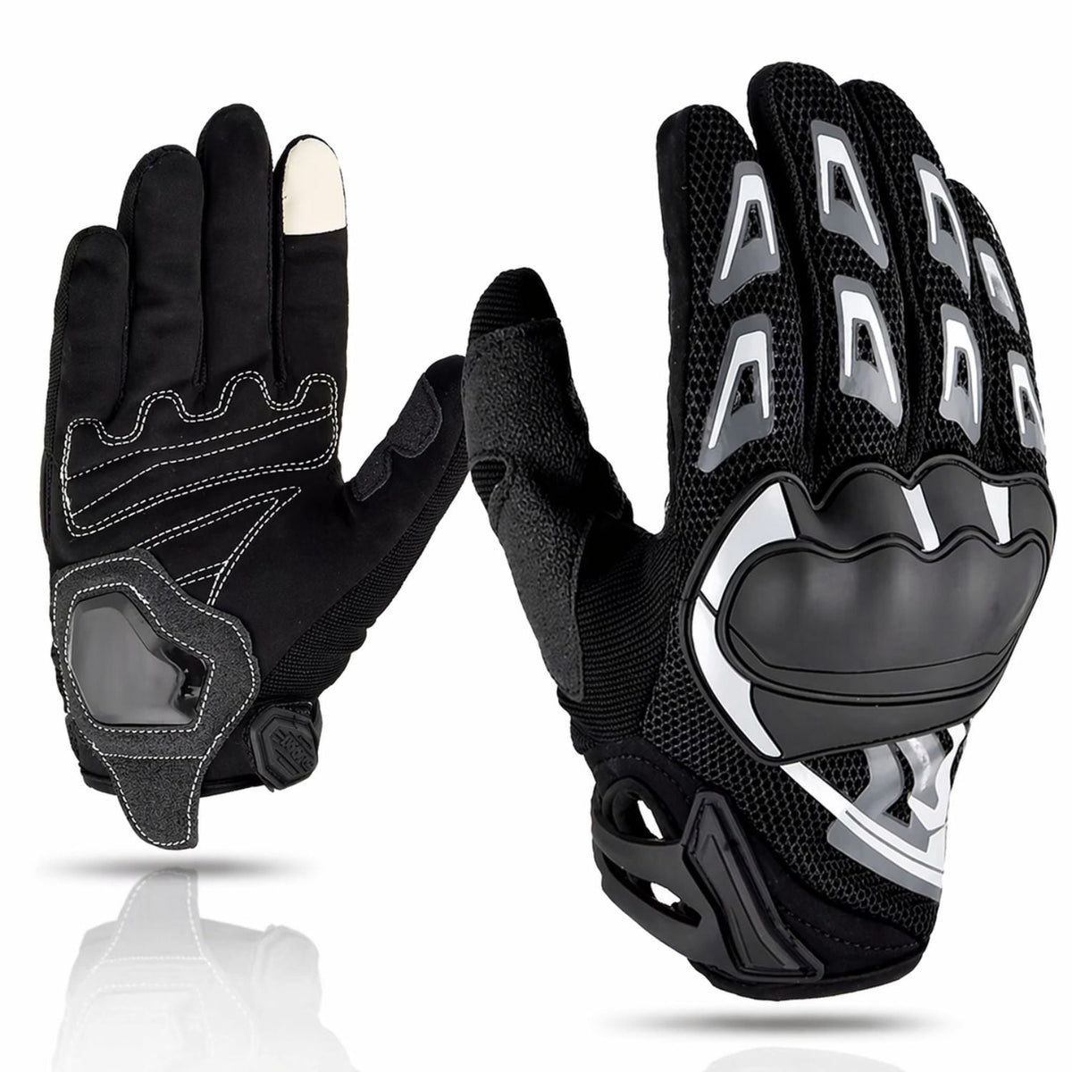 Guantes de moto con nudillos rígidos y compatibles con pantalla táctil - foto 2