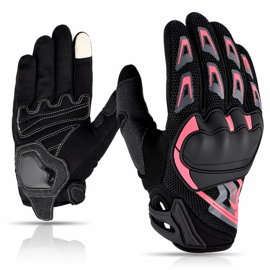 Guantes de moto con nudillos rígidos y compatibles con pantalla táctil