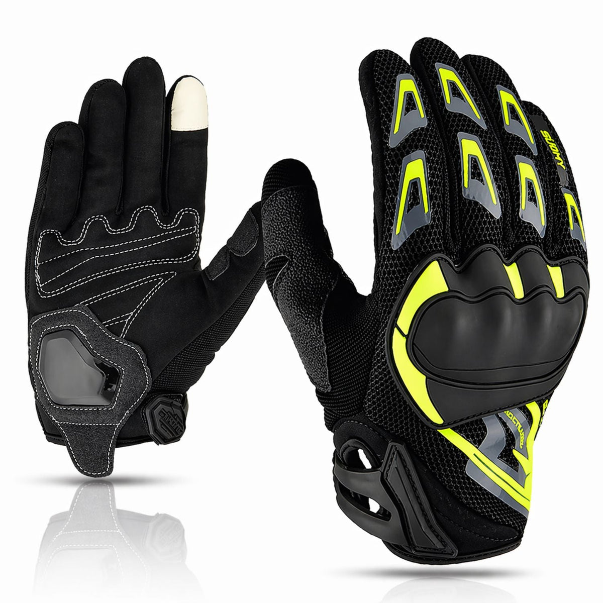 Guantes de moto con nudillos rígidos y compatibles con pantalla táctil - foto 3