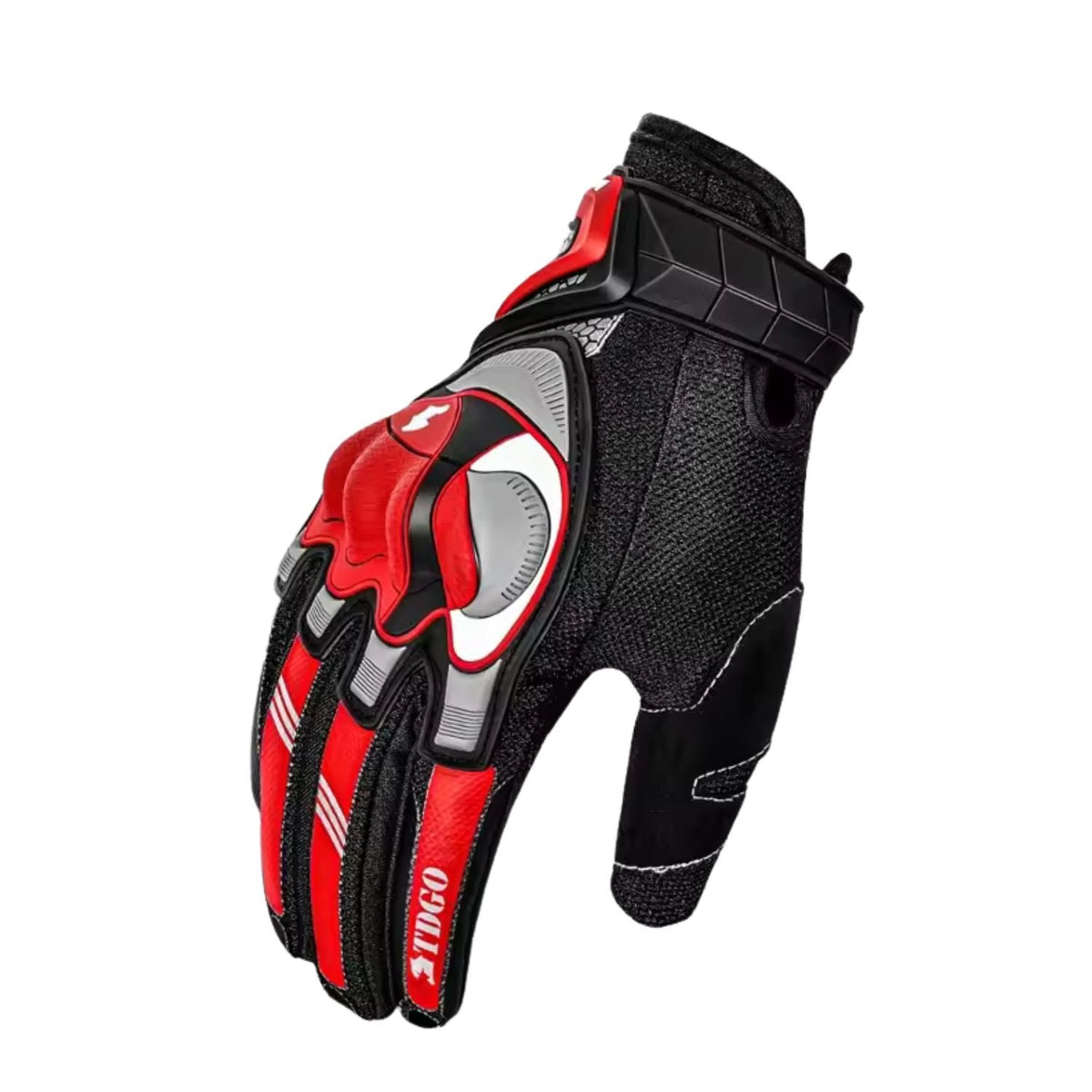 Guantes de moto reflectantes con protección en nudillos y puntas táctiles - foto 4