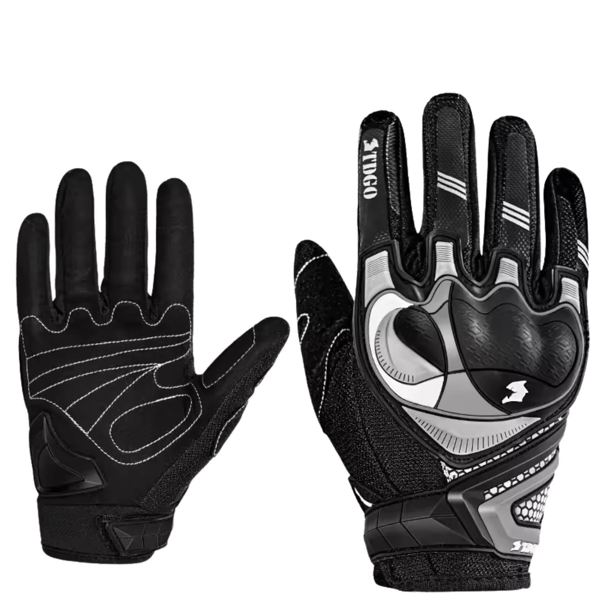 Guantes de moto reflectantes con protección en nudillos y puntas táctiles - foto 6