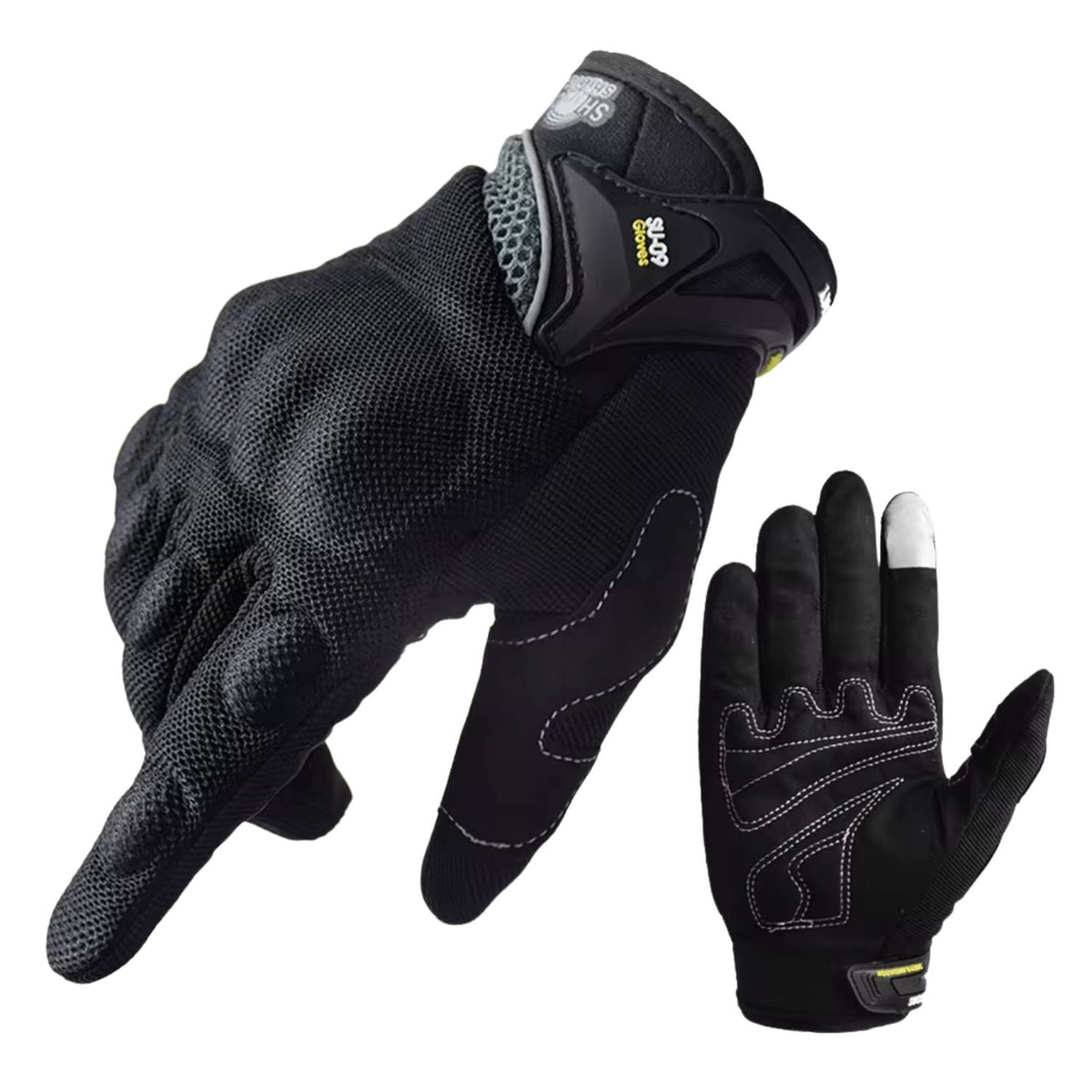 Guantes de moto transpirables con protección en nudillos y punta táctil - foto 5