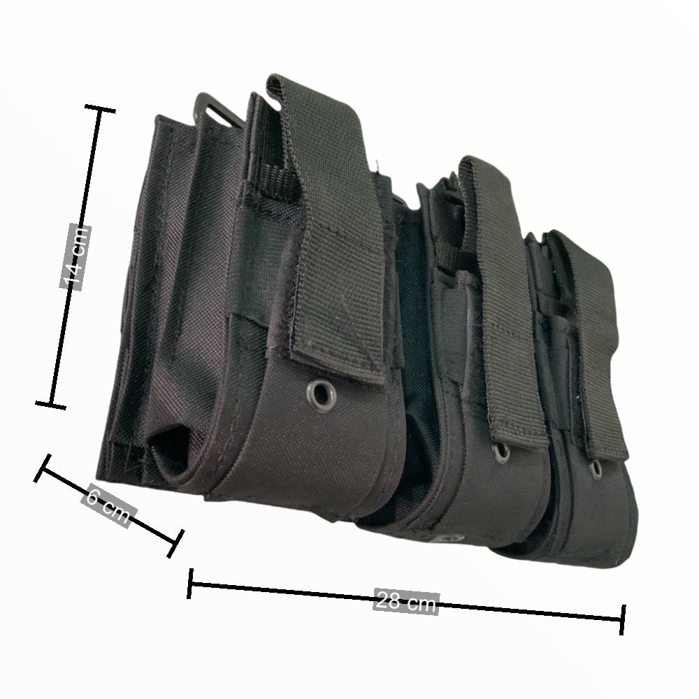 Set de 3 porta cargadores Molle para chaleco, cinturón o mochila - foto 4