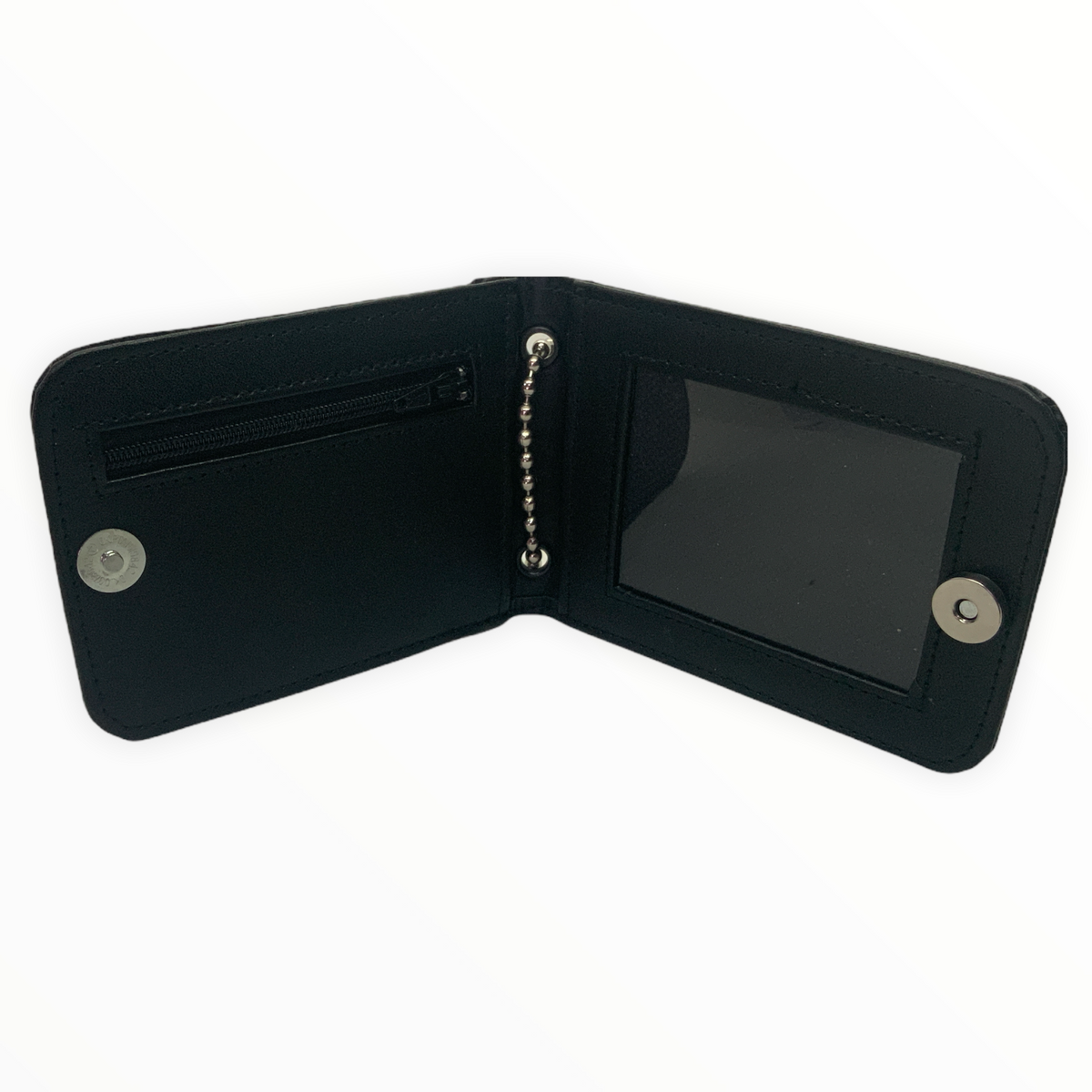 Porta credencial táctico tipo billetera con cadena de seguridad