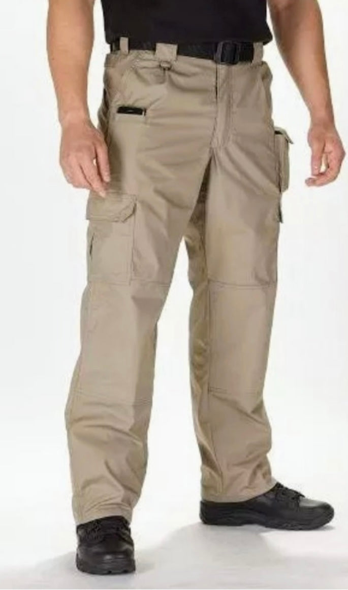 Pantalón táctico cargo multibolsillos de uso rudo para hombre, negro o verde