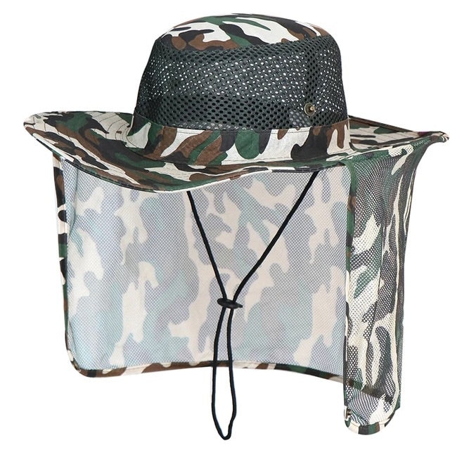 Sombrero de pesca de ala ancha y transpirable, en camuflaje - foto 3