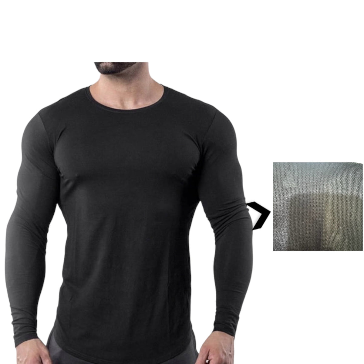 Playera deportiva de manga larga con secado rápido LML-354
