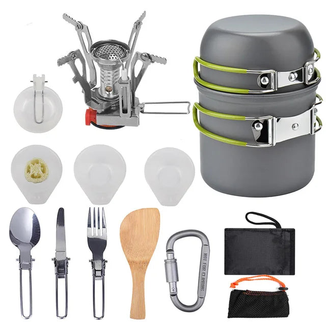 Juego de utensilios portátiles para senderismo PJ508