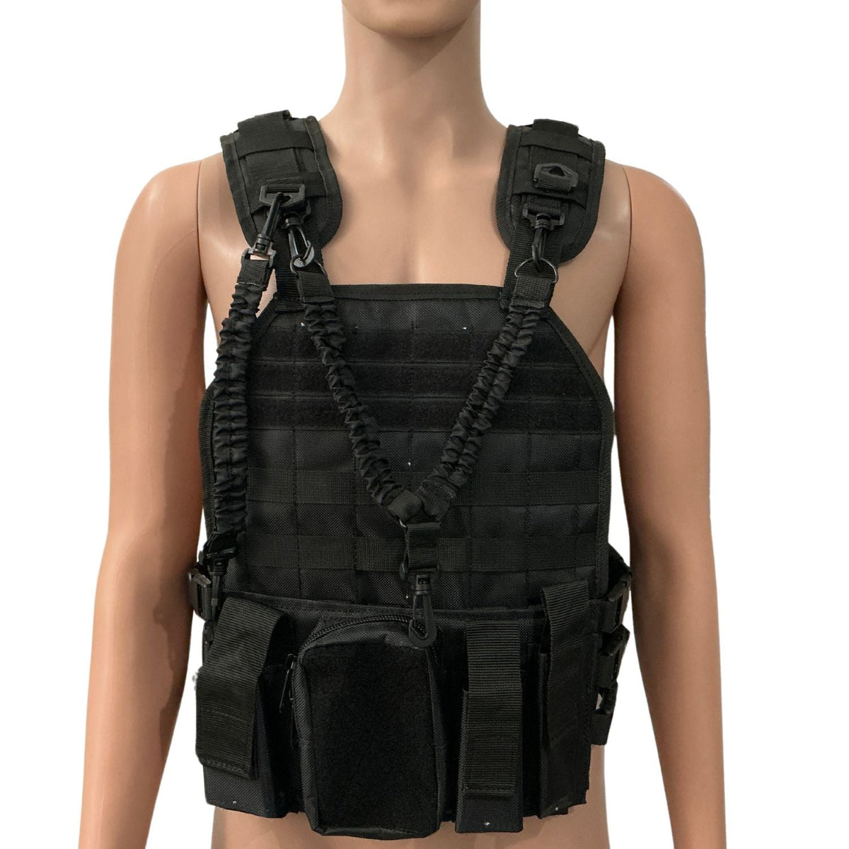 Chaleco con bungee para portafusil y accesorios SN163