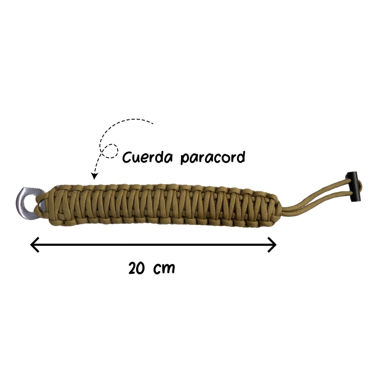 Pulsera de supervivencia con brújula, corta soga y paracord SN176 - foto 2