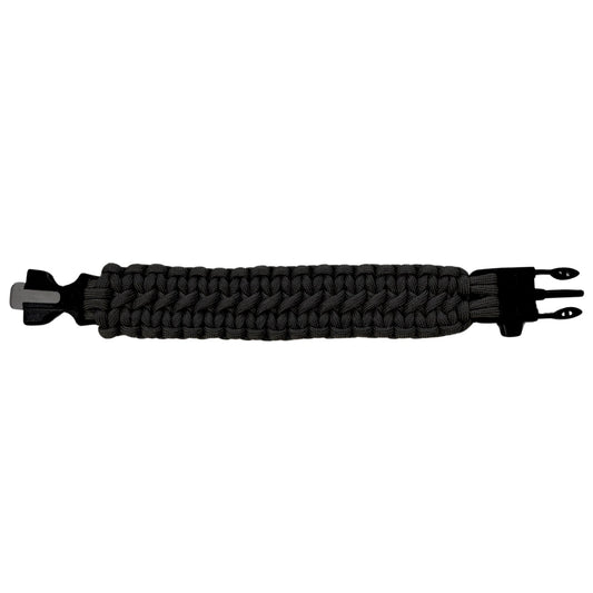 Pulsera paracord doble panza de víbora con pedernal y silbato SN181
