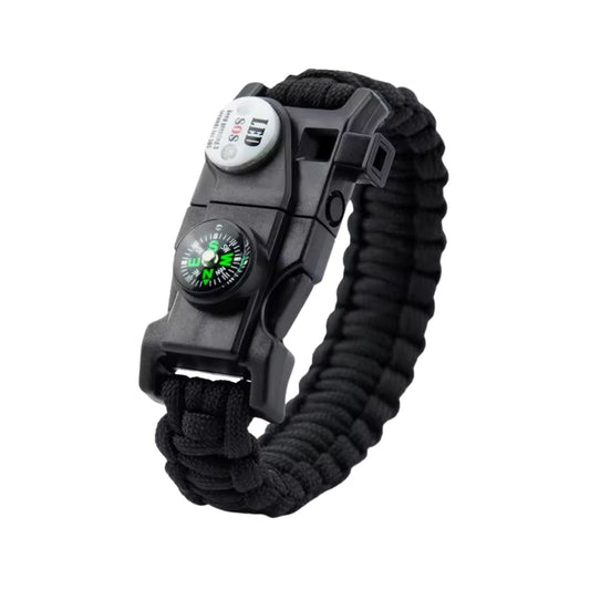 Pulsera paracord 7 en 1 con luz LED, pedernal y brújula SN191