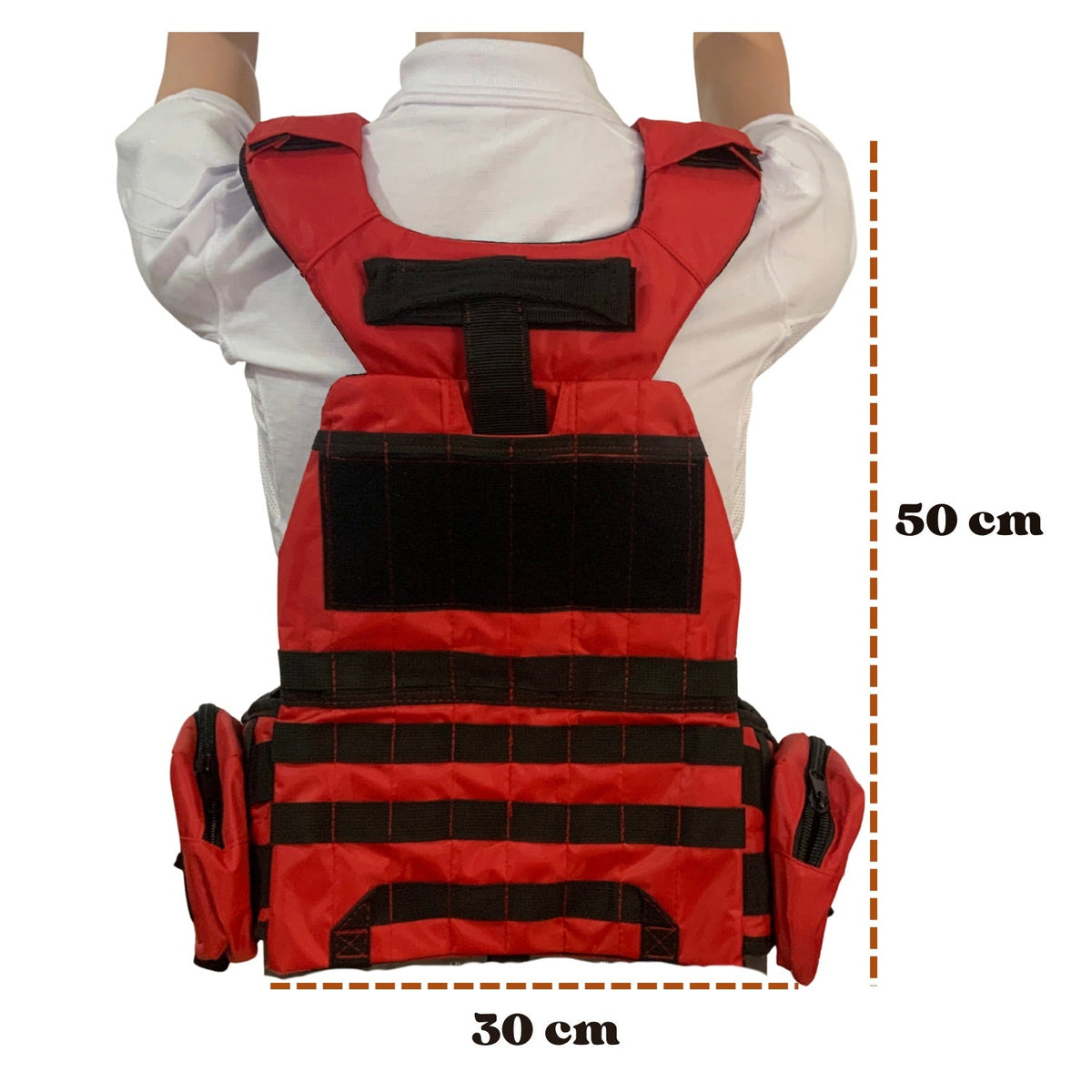 Chaleco paramédico rojo acojinado con compartimentos modulares - foto 3