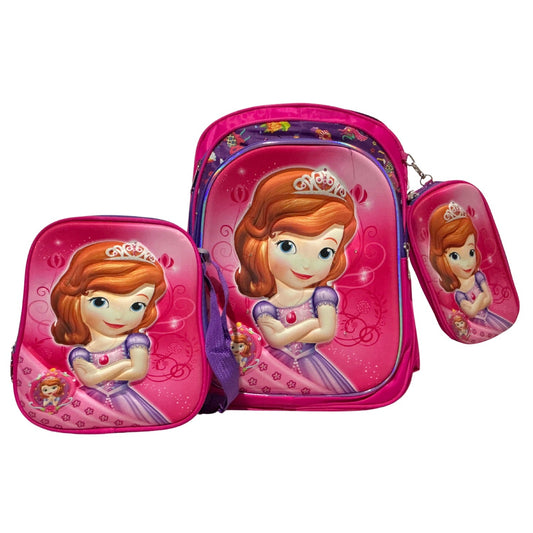 Set escolar infantil 3 en 1: mochila 3D, lonchera y cartuchera