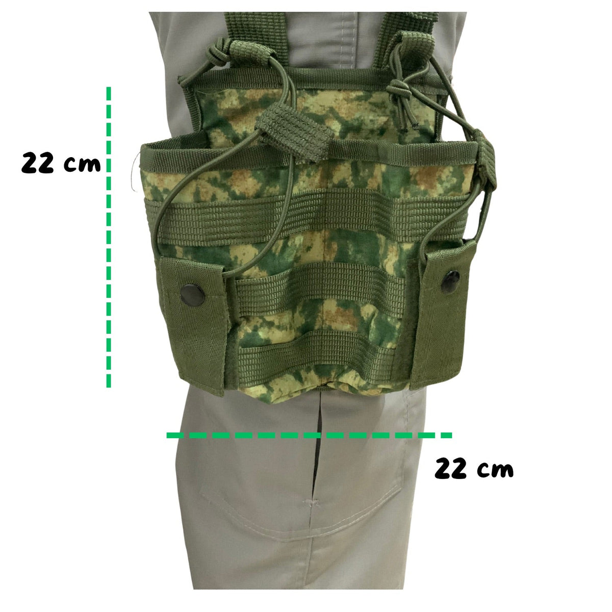 Accesorios tácticos color T3: fajilla, tirantes, piernera y bolsa recuperadora - foto 10