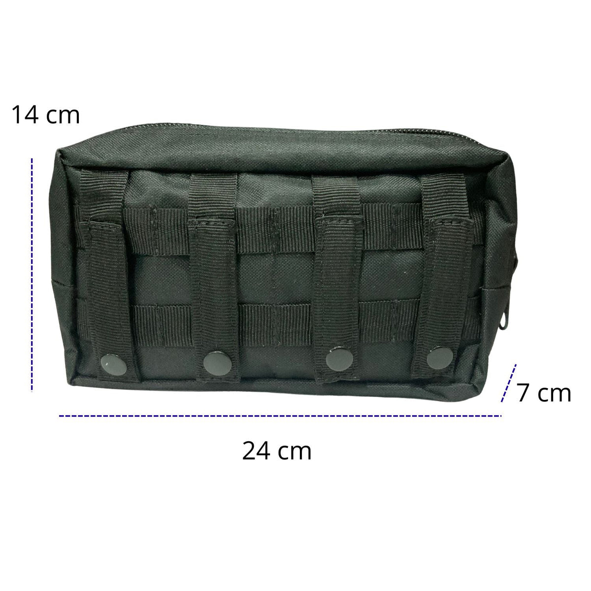 Pouch táctico MOLLE de nylon con bolsillo frontal y velcro para parches - foto 4