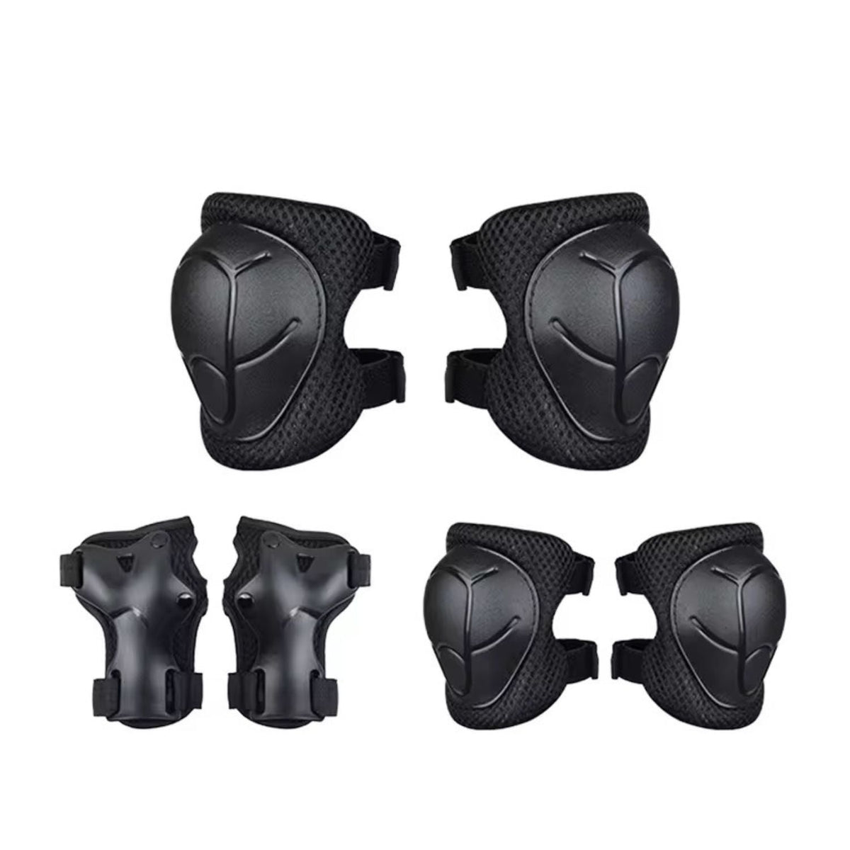 Kit de protecciones 6 piezas: rodilleras, coderas y muñequeras para patinaje