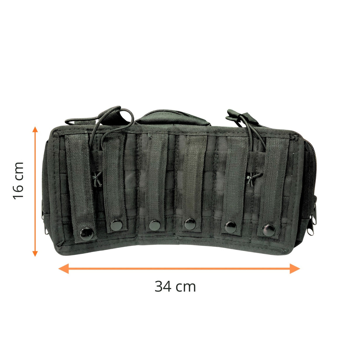 Pouch portacargadores MOLLE de corte láser, 34 x 16 cm con solapa de velcro - foto 2