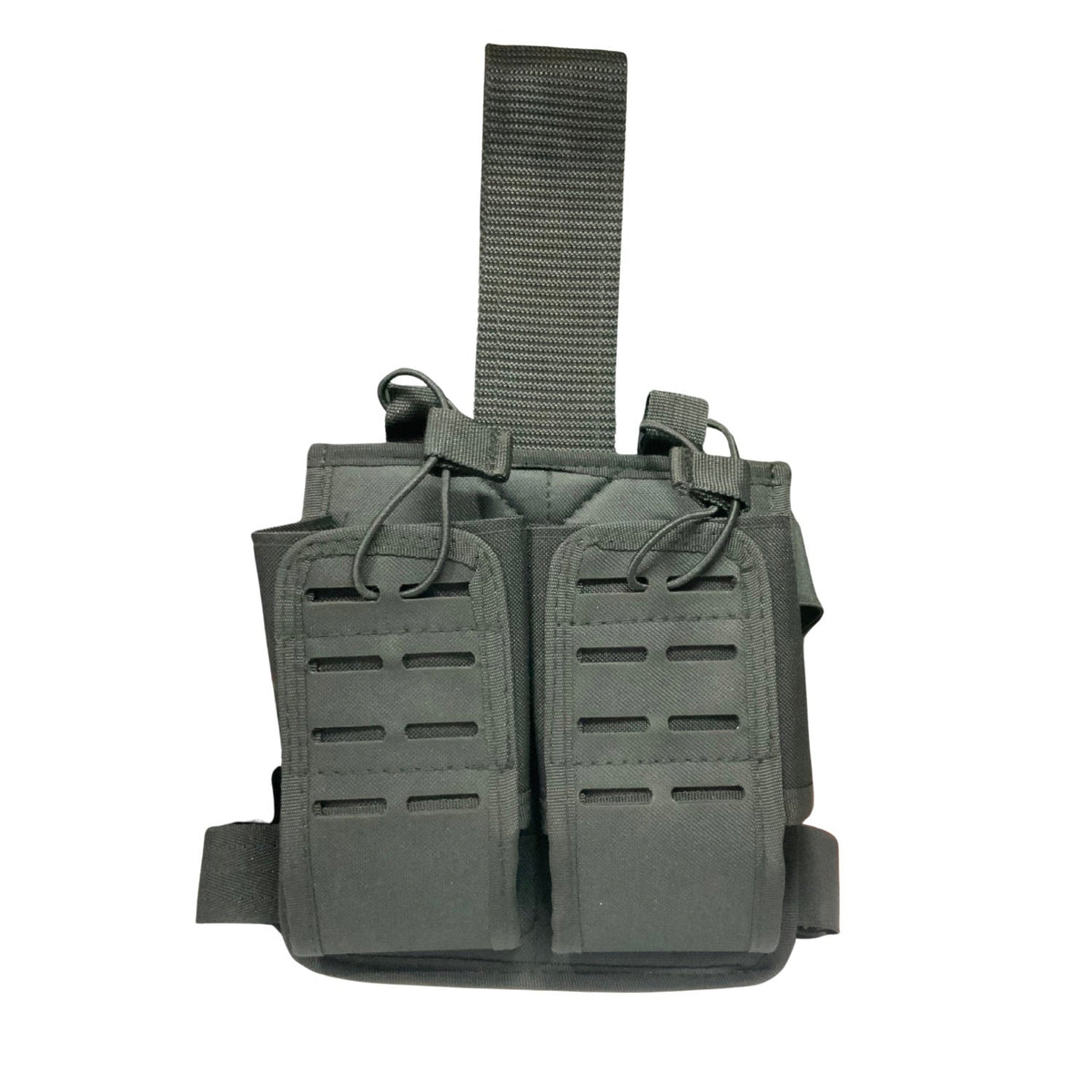 Piernera doble portacargador MOLLE de corte láser para cargadores M4