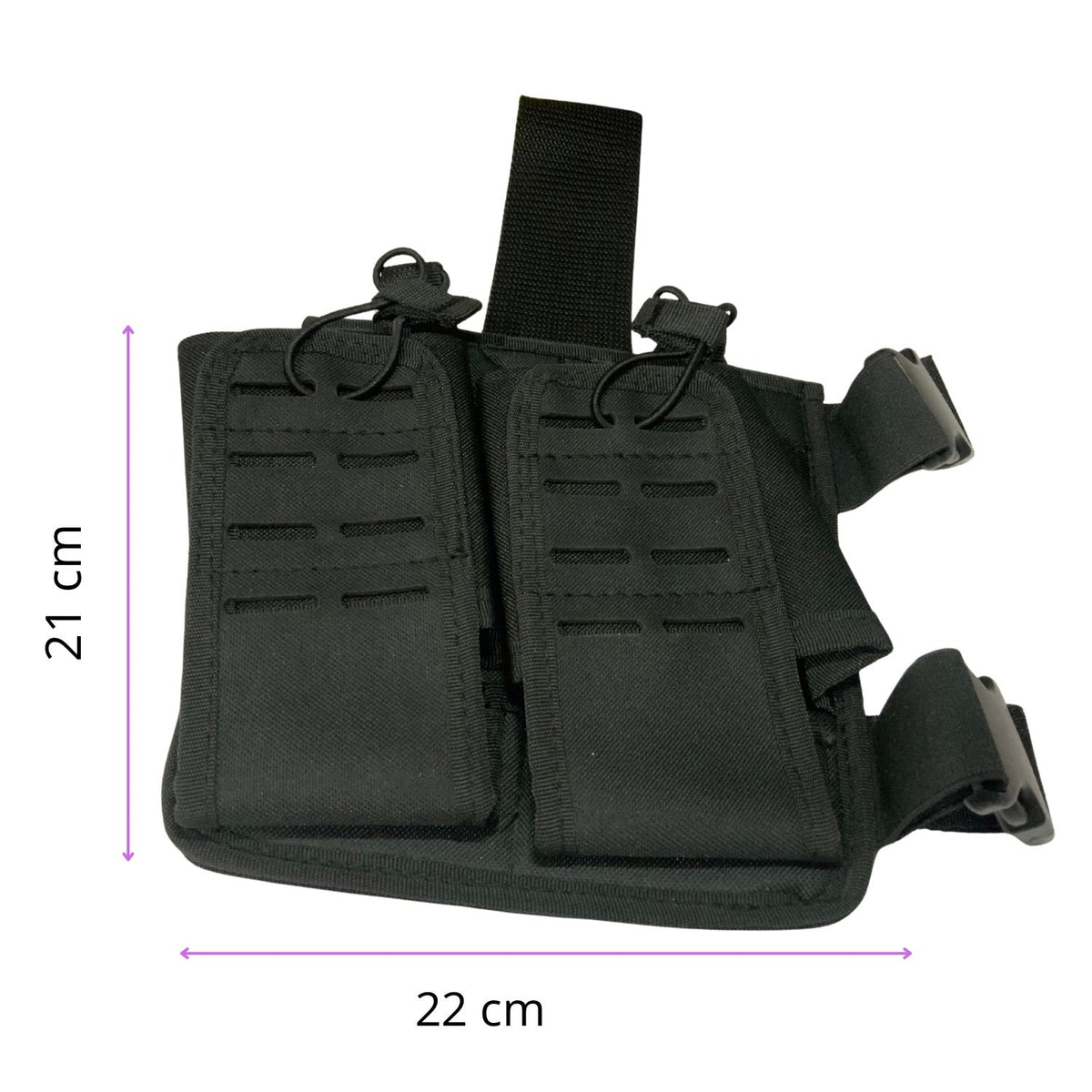 Piernera doble portacargador MOLLE de corte láser para cargadores M4 - foto 3
