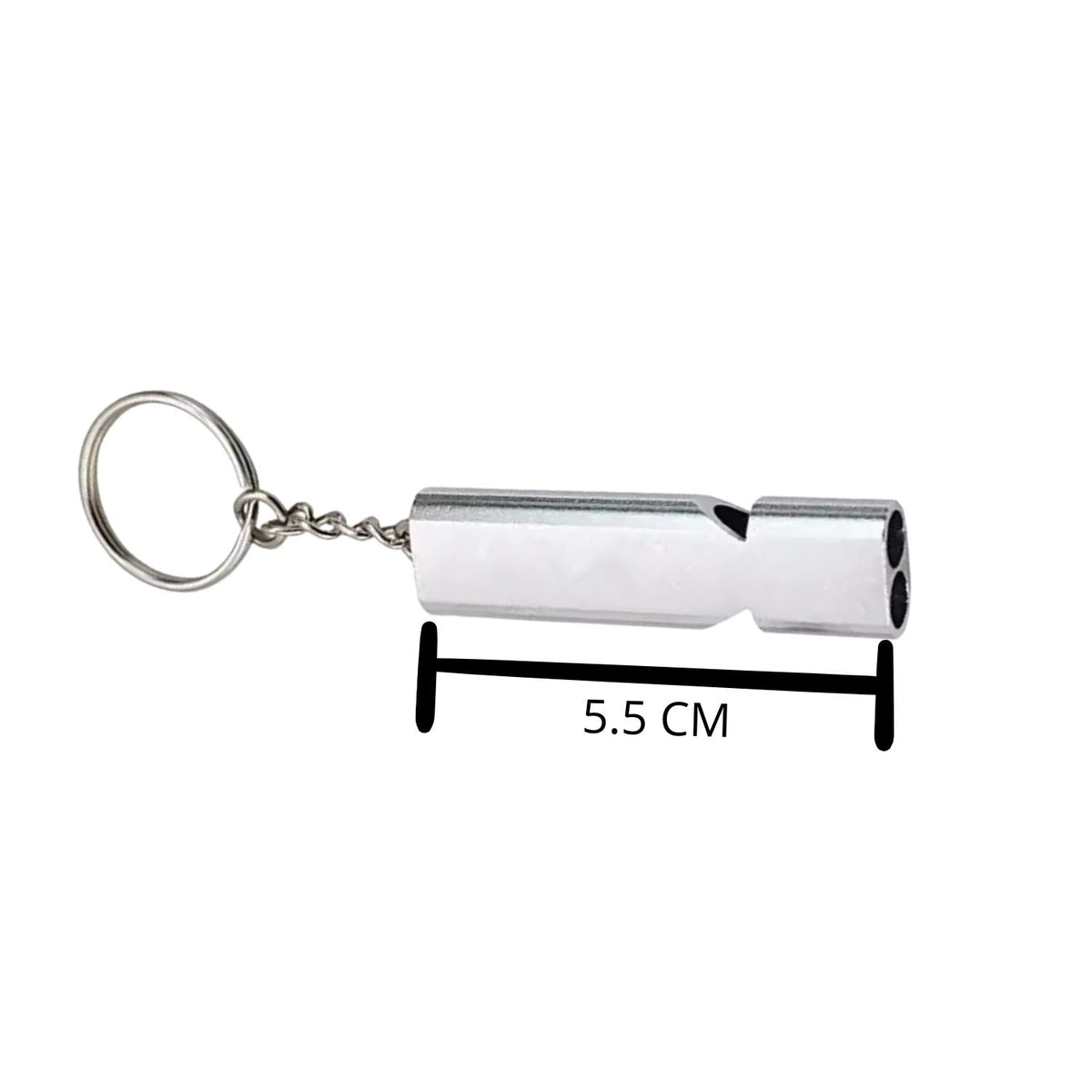 Silbato de emergencia de acero inoxidable con llavero, para outdoor - foto 3