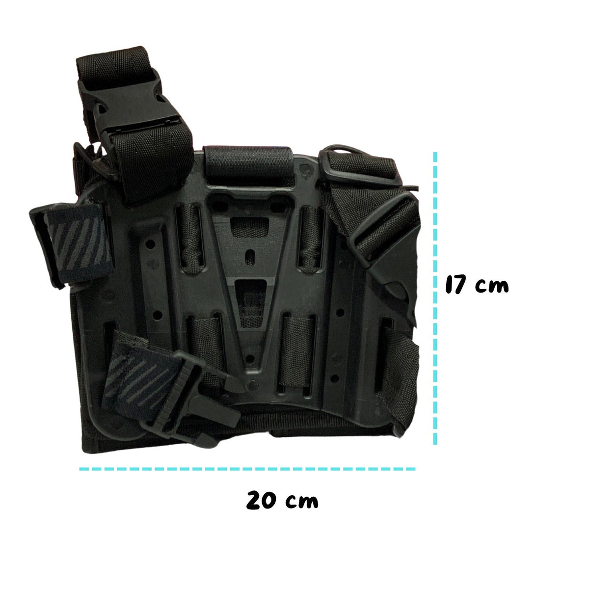 Piernera doble portacargador MOLLE de nylon 1000D con base rígida de ABS - foto 4