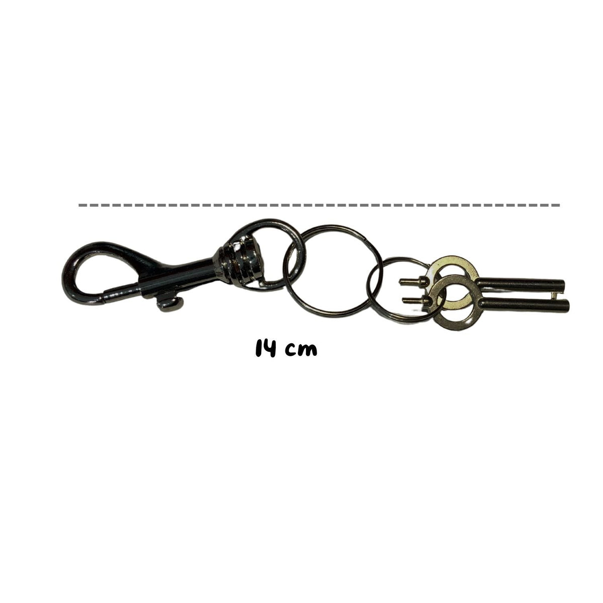 Llaves universales para esposas con mosquetón y 2 anillos, 14 cm - foto 2