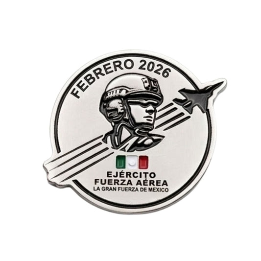 Pin de solapa metálico coleccionable Ejército y Fuerza Aérea de México