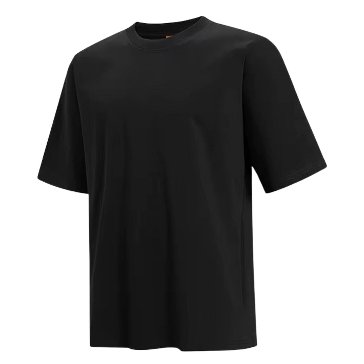Playera básica unisex de manga corta, cuello redondo, negra - foto 5
