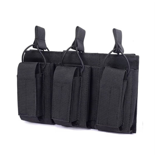 Portacargadores triple MOLLE de nylon para airsoft