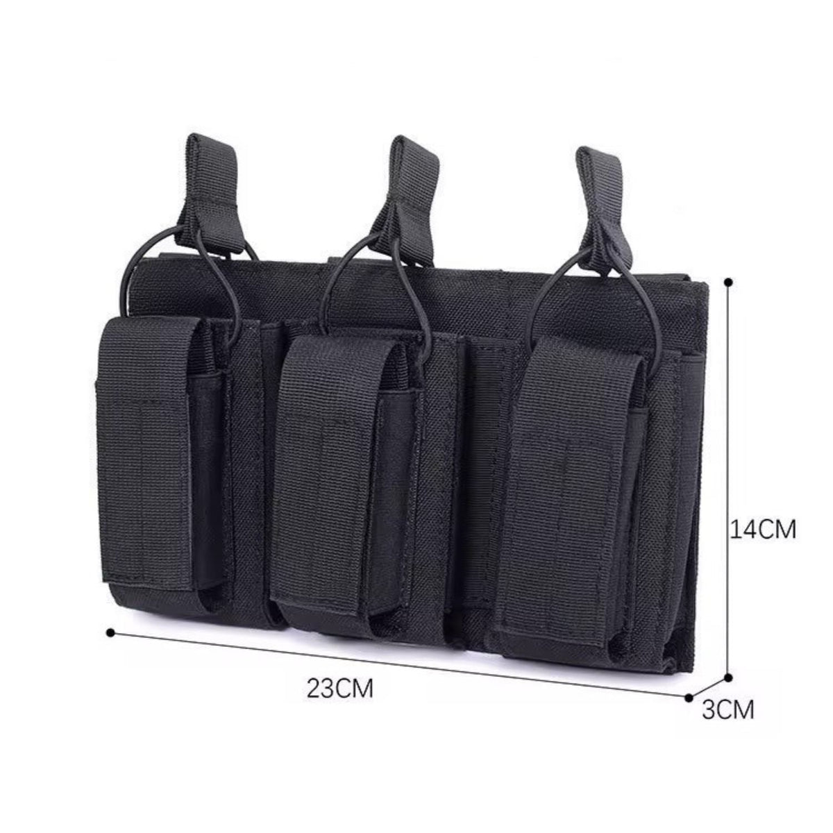 Portacargadores triple MOLLE de nylon para airsoft - foto 4